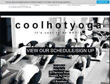 Tablet Screenshot of coolhotyoga.com